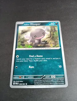Pokemon Paldean Fates Paldean Wooper Common Card 058/091 NM - Image 1