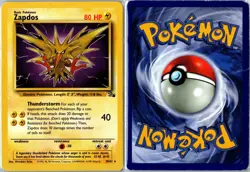 Pokemon Card - Zapdos Fossil 30/62 1999 Rare Unlimited Heavily Played - Image 3