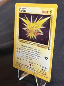 Zapdos Fossil Holographic Rare Card 15/62 Cosmos Holo Pokemon TCG MP- Condition - Image 4