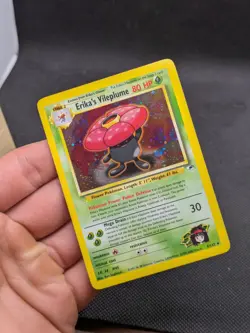 Pokemon Card Erika's Vileplume 5/132 Holo Rare Gym Heroes WOTC SWIRL NM/M - Image 2