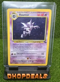 Pokemon TCG Haunter Fossil Unlimited Rare Holo Card 6/62 MP Vintage - Image 1