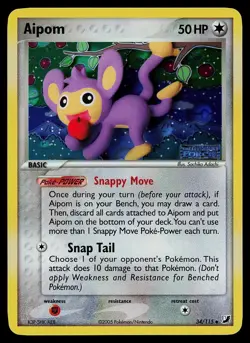 Pokemon Card - Aipom Unseen Forces 34/115 Reverse Holo Uncommon - Image 1