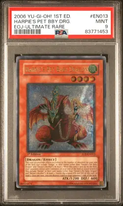 PSA 9 1st Edition Harpie's Pet Baby Dragon #EN013 EOJ-Ultimate Rare Yu-Gi-Oh! - Image 1