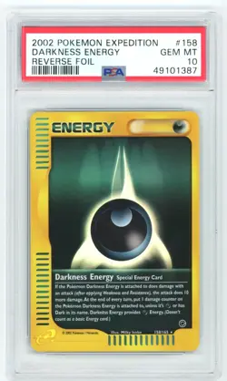 PSA 10 Darkness Energy Reverse Holo 158/165 Expedition Pokemon - POP 19 - Image 1