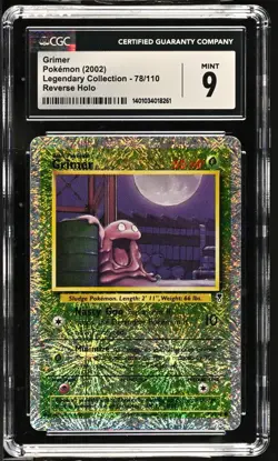 CGC 9 Mint Grimer Reverse Foil 78/110 Legendary Collection (2002) - Image 1