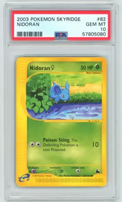 PSA 10 Nidoran (Female) 82/144 Skyridge Pokemon 2003 - Image 1