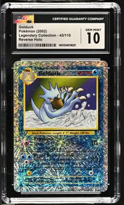 CGC 10 Gem Mint Golduck Reverse Foil 43/110 Legendary Collect. (2002) - Image 1