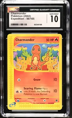 CGC 10 Charmander 98/165 Expedition Pokemon 2002 - Image 1