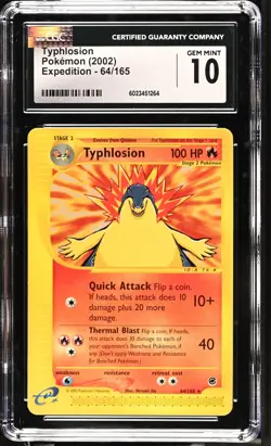 CGC 10 Typhlosion 64/165 Expedition Pokemon 2002 - Image 1