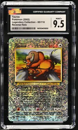 CGC 9.5 Mint+ Tauros Reverse Foil 65/110 Legendary Collect. (2002) - Image 1