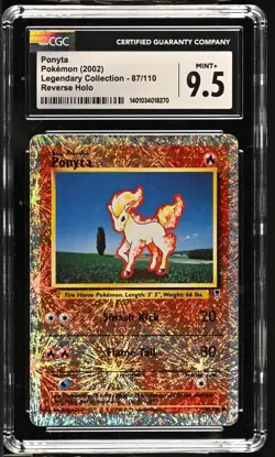 CGC 9.5 Mint+ Ponyta Reverse Foil 87/110 Legendary Collect. (2002) - Image 1