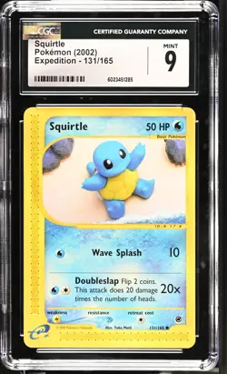 CGC 9 Squirtle 131/165 Expedition Pokemon 2002 - Image 1