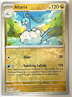 (1) Altaria - 160/197 - Reverse Holo - Pokemon - Obsidian Flames - NM/M - Image 1