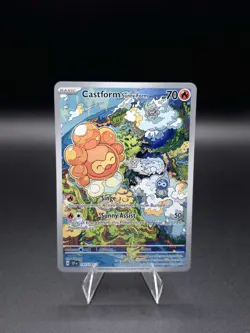 Castform Sunny Form 195/191 Illustration Rare Surging Sparks Pokemon Card NM - Image 1