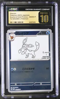 CGC Pristine 10 Japanese Glaceon Promo 069/SV-P YU NAGABA x Pokemon 2023 - Image 1