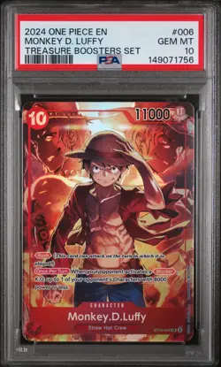 2024 ONE PIECE PROMOS TREASURE BOOSTERS SET #006 MONKEY D. LUFFY - PSA 10 - Image 1