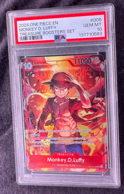 #006 MONKEY D. LUFFY TREASURE BOOSTERS SET PROMO PSA 10 2024 ONE PIECE - Image 3