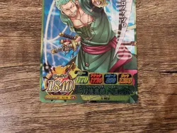 One Piece Bandai Miracle Battle- IC1 GR Rare Holo - Roronoa Zoro - Image 5