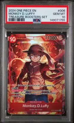 2024 ONE PIECE PROMOS TREASURE BOOSTERS SET #006 MONKEY D. LUFFY - PSA 10 - Image 1
