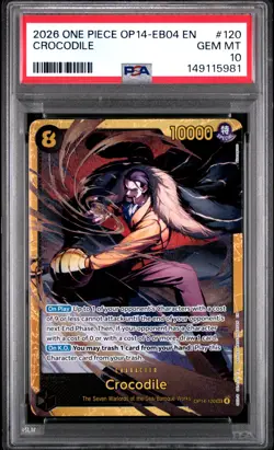 Crocodile 120 One Piece Op14-eb04-the Azure Sea's Seven One Piece PSA 10 - Image 1