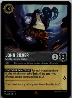 John Silver - Greedy Treasure Seeker Promo Disney Lorcana Promo Cards 29 LP - Image 1