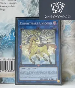 YuGiOh Knightmare Unicorn SECRET RARE RA01-EN043 1st Edition Unplayed Card - Image 1