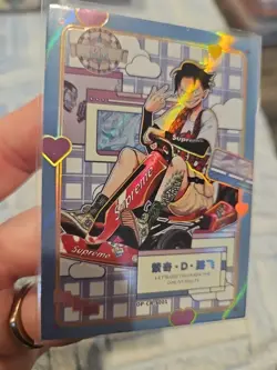 One Piece Collectible Trading Thick Card Stock Holo Foil Monkey D Luffy Supreme - Image 4