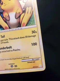 Raichu 10/123 Pokemon TCG Cracked Ice Holo Card Deck Exclusive HGSS Very LP - Image 4