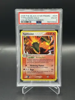 2006 Black Star Promo Typhlosion Cosmos Holo Rare Pokemon Card #034 - PSA 4 - Image 1