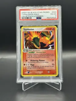 2006 Black Star Promo Typhlosion Cosmos Holo Rare Pokemon Card #034 - PSA 4 - Image 2
