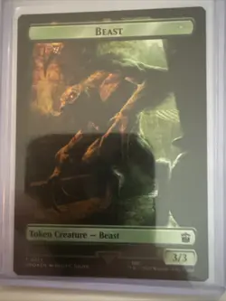 Copy / Beast #1/17 Double-Sided Token Foil Doctor Who Magic the Gathering - Image 1