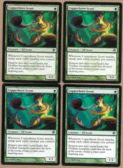 MTG Magic The Gathering 4x Copperhorn Scout - Scars of Mirrodin (SOM) Playset - Image 1