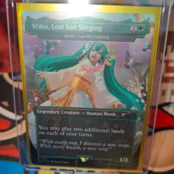 Miku, Lost but Singing - English, Foil, NM Secret Lair x Hatsune Miku MTG Azusa - Image 1
