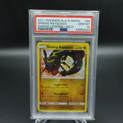 PSA 10 GEM MINT 2017 POKEMON SHINING LEGENDS SHINING RAYQUAZA HOLO #56 CARD - Image 1