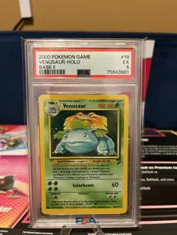 2000 Pokemon Game Venusaur-Holo #18 PSA EX 5 Graded Card - Image 1
