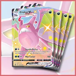 Pokemon TCG: Crobat VMAX SWSH099 Sword & Shield Promo Set of 4 - Image 1