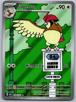 PIDGEOTTO 208/197 ILLUSTRATION RARE OBSIDIAN FLAMES POKEMON NM/M - Image 1