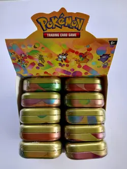 Pokemon Scarlet and Violet 151 Mini Tin Display TCG (10 Sealed Tins in display) - Image 1