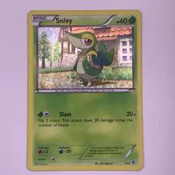 Snivy 1/12 McDonald's Promos 2011 Pokemon TCG Holofoil MP Moderately Played - Image 1