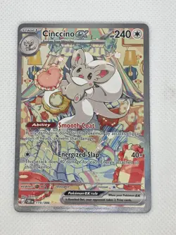 Pokemon Cinccino ex 119/086 Crown Zenith Full Art Holo Rare 240 HP English - NM - Image 1
