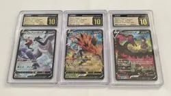 Galarian Articuno Zapdos Moltres Pokemon Japanese 3 CGC 10 PRISTINE Slab Lot - Image 1