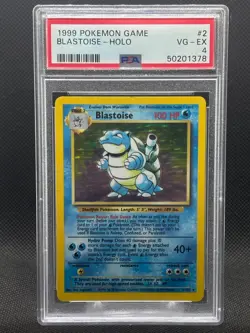 1999 PSA 4 VG-EX Blastoise 2/102 Holo Rare Pokemon TCG Base Set - Image 1