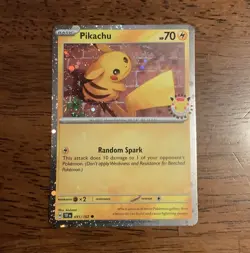 Pokemon TCG Pikachu Pokemon Day 30th 051/162 Holo English - Image 1