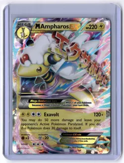 M Ampharos EX 28/98 Ultra Rare Holo NM Pokemon XY - Ancient Origins - Image 1