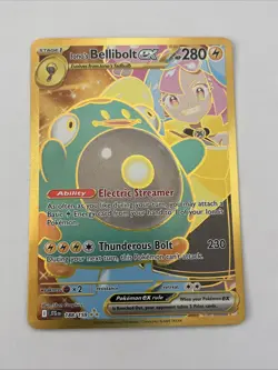 Ionos Bellibolt Ex 188/159 Journey Together Gold Secret Rare Full Art Pokemon - Image 1