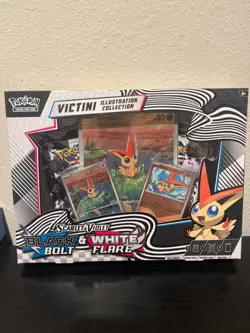 Pokemon TCG Unova Victini Illustration Collection Box Black Bolt White Flare - Image 1