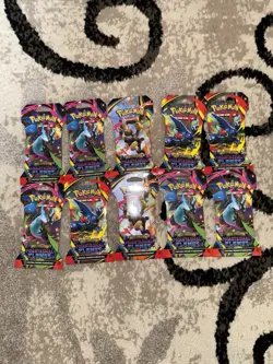 Pokemon Mega Evolution Phantasmal Flames Sleeved Booster Pack - Random Lot Of 10 - Image 1