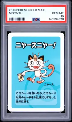 2019 POKEMON OLD MAID MEOWTH PSA 10 - Image 1