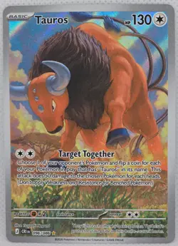 Tauros 096/086 Shiny Rare ME04: Chaos Rising Pokemon NM - Image 1
