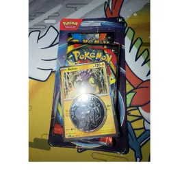 Pokemon TCG Evolutions Raikou Promo Blister Pack w/ Coin, 2 Booster Packs 6+ - Image 1